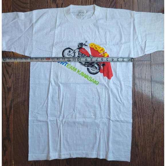 Vintage Kawasaki 650 Single stitch Shirt Large Jwteam - Picture 5 of 6